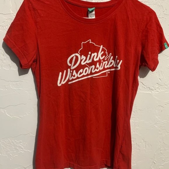spread shirt Tops - 4/$25 Woman’s Drink Wisconsibly T-Shirt